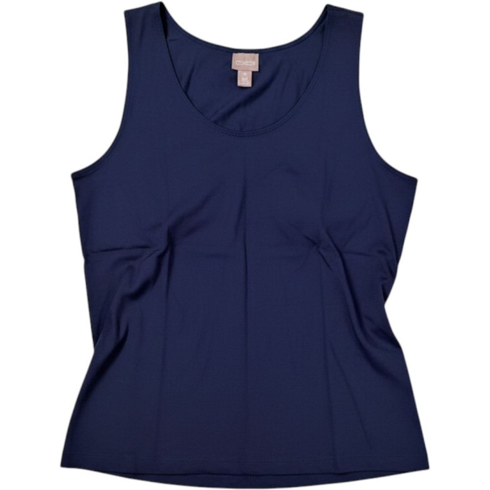 Classic Navy Sleeveless‎ Top Chico's Women's 3 Capsule Wardrobe Nautical Stretch